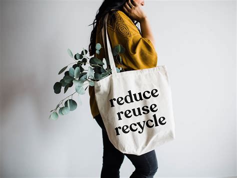 Reduce Reuse Recycle Tote Bag Tote Bag Modern Recycling Etsy