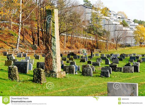 Norwegian Old Cemetery In The Woods Stock Image Image Of Historic