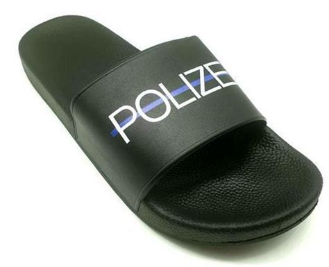 Polizei Thin Blue Line Badelatschen Polas24 Polizeiausrüstung