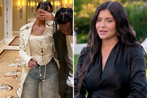 Kylie Jenner Wears 900 Ripped Jeans And 14 Coat In Selfie With Travis Scott After Shes