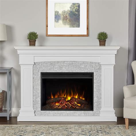Real Flame Deland Grand Electric Fireplace White Home And Kitchen