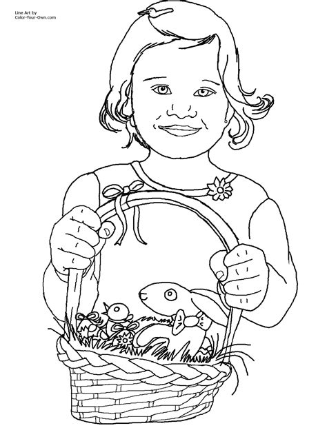Basket Template Coloring Page