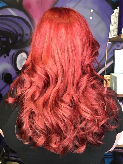 Vibrant Red Long Hair Styles Red Hair Hair Styles