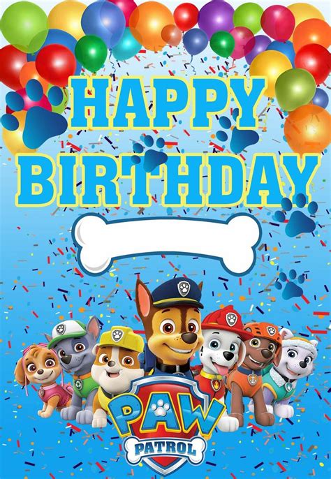 Paw Patrol Me Colour In Birthday Card With Poster Pa034 Paw Patrol
