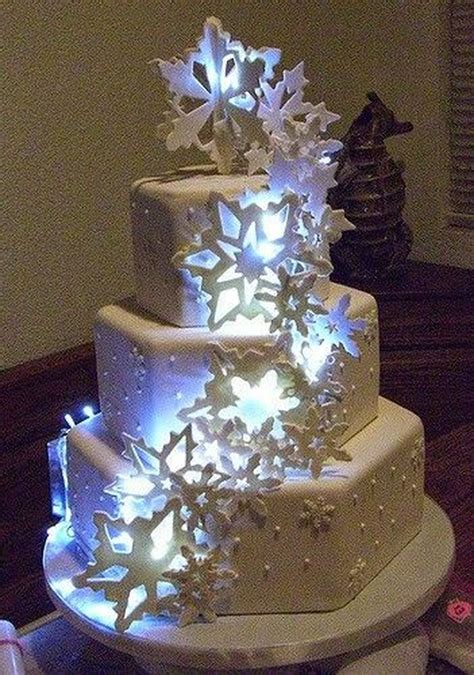 Pin By Haven Laverne On Wedding Winter Wonderland Snowflake Cake