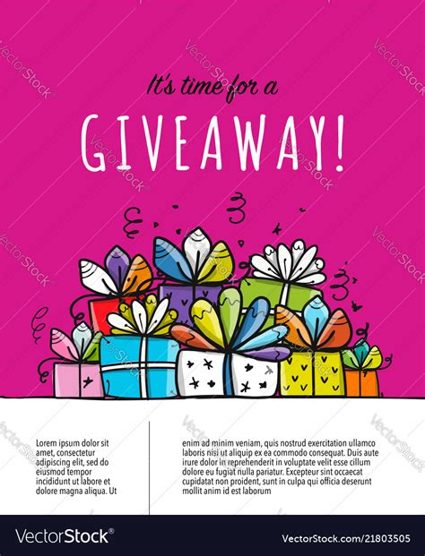Giveaway Banner For Your Design Royalty Free Vector Image