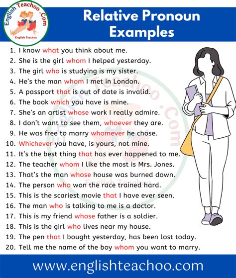 20 Examples Of Relative Pronouns In Sentences Englishteachoo