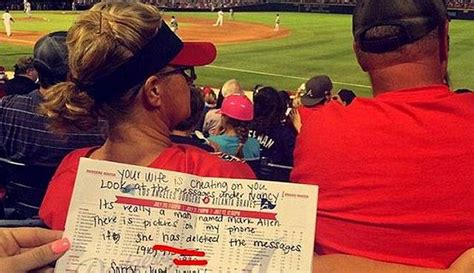 for it s one two three strikes you re out wife s infidelity uncovered at ball game