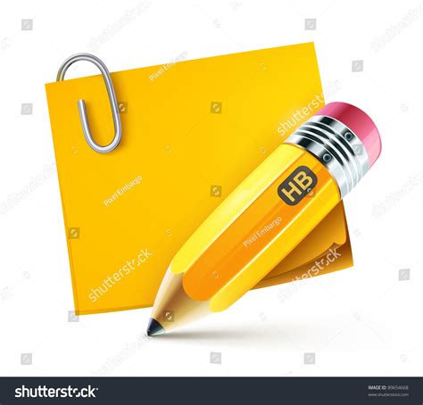 Vector Illustration Sharpened Fat Yellow Pencil Stock Vector 89654668 Shutterstock