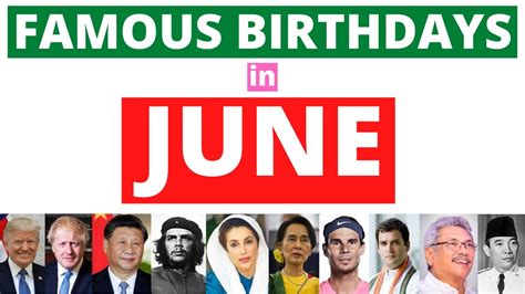 Famous Birthdays In June Famous People Born In June June Birthdays