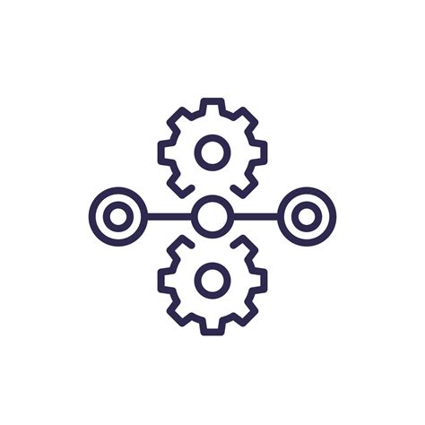 Streamline Process Line Icon With Gears 10135677 Vector Art At Vecteezy