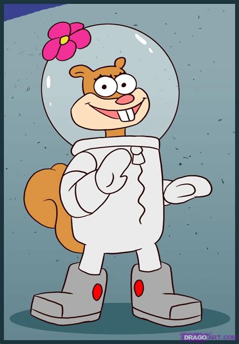 How To Draw Sandy Cheeks From Spongebob Squarepants Spongebob