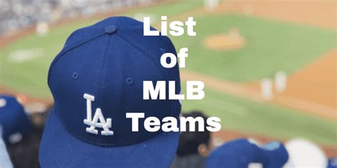 List Of Mlb Teams By City And Team Name Stayonthecourtcom