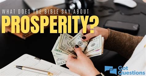 What Does The Bible Say About Prosperity