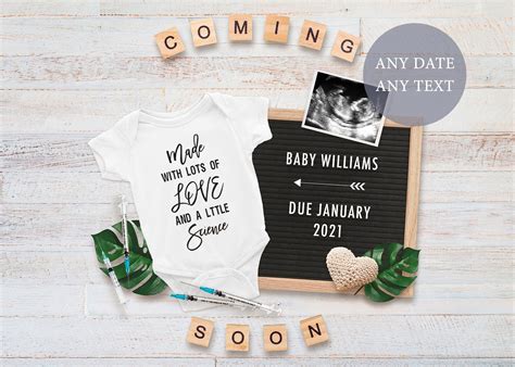Personalized Digital Gender Neutral Pregnancy Announcement For Social Media All Months Editable
