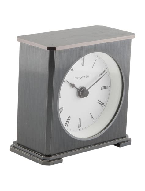 Tiffany And Co Desk Clock Silver Decorative Accents Decor