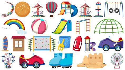 Set Of Playground Elements 694853 Vector Art At Vecteezy