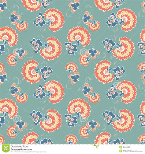 Vintage Floral Seamless Pattern Stock Vector