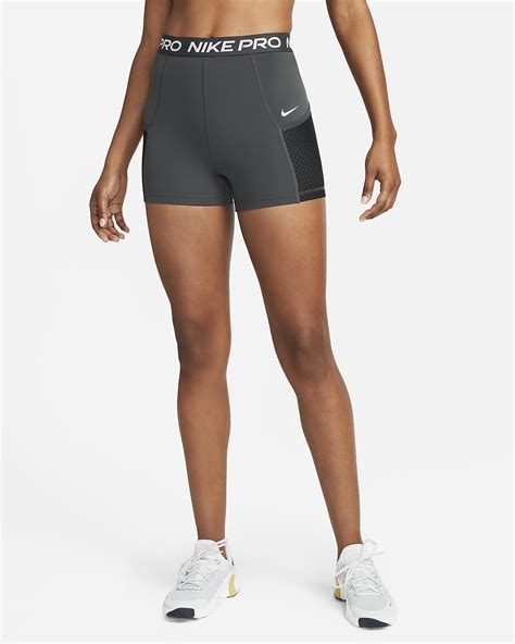 Nike Pro Womens High Waisted 3 Training Shorts With Pockets