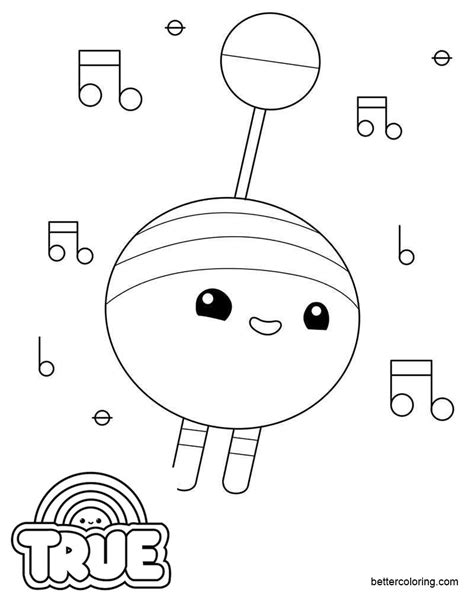 Zee true and the rainbow kingdom coloring page all the characters are happy and whimsical in a colorful kingdom except grizelda. Beepaw from True and the Rainbow Kingdom Coloring Pages ...