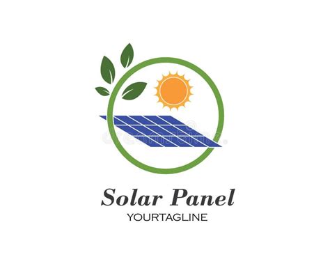 Solar Panel Logo Vector Icon Of Natural Energy Stock Vector
