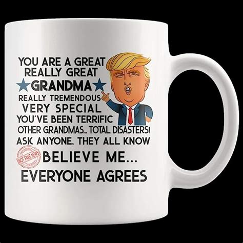 Amazon Com Funny Trump Mug For Grandma Oz White Oz Coffee Mug Mother S Day Kitchen Dining