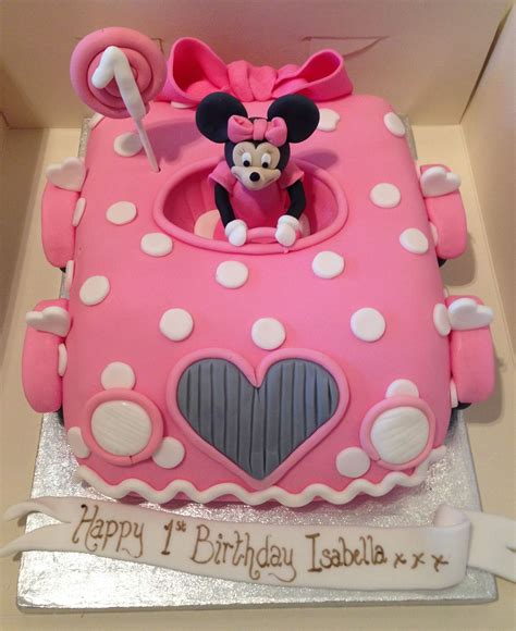 Minnie Mouse First Birthday Cake Tortas De Cumpleaños De Minnie Mouse Pastel De Minnie Mini