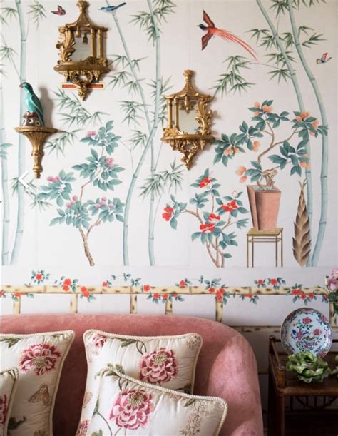 Chinoiserie Hand Painted Wallpaper Gracie De Gournay The Glam Pad