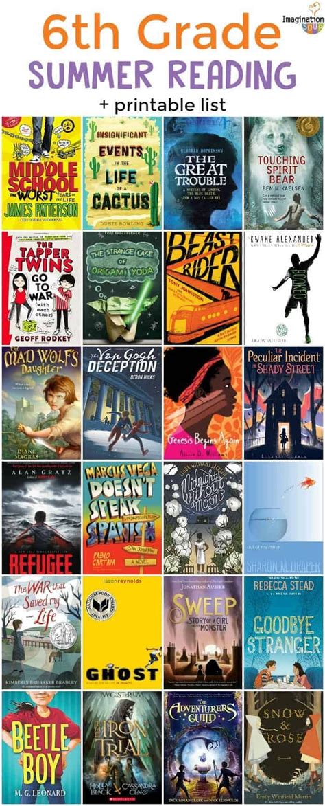 6th Grade Summer Reading List