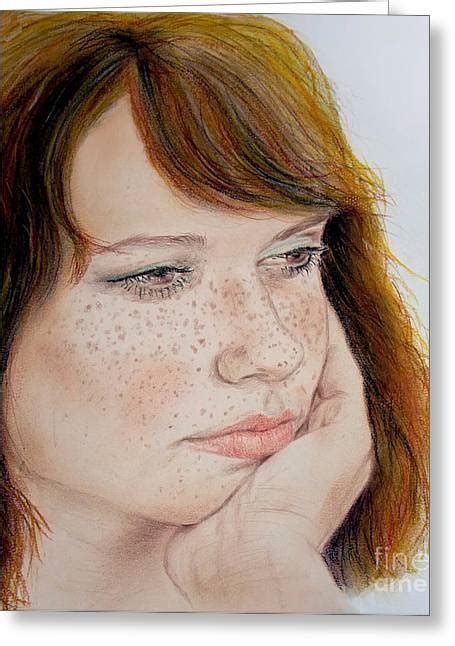 Red Hair And Freckled Iii Drawing By Jim Fitzpatrick