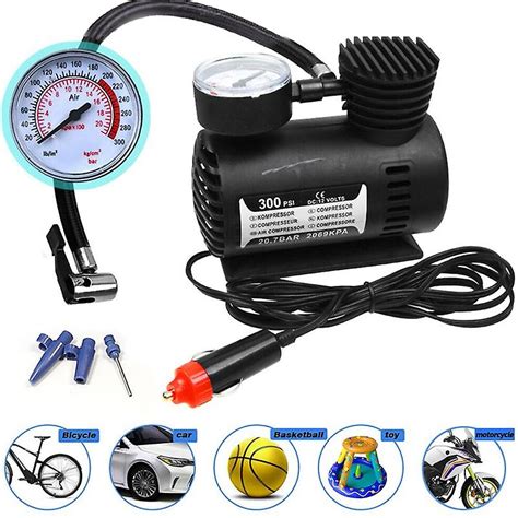 mini 300psi auto car electric tire air inflator pump portable air compressor fruugo nl