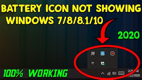 Battery Icon Not Showing On Windows 788110 Easy Solution 2020