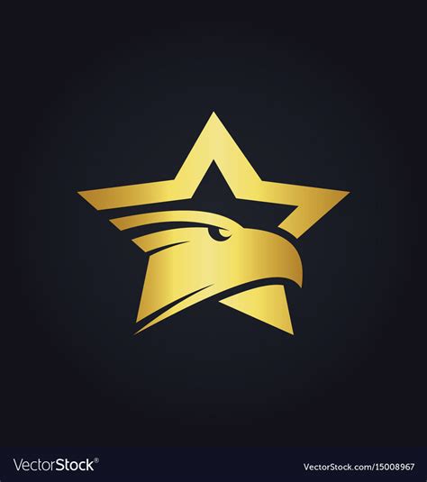 Star Eagle Gold Logo Royalty Free Vector Image