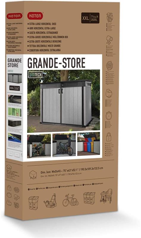 Keter Grande Store 2020l Storage Shed Grey Princegb