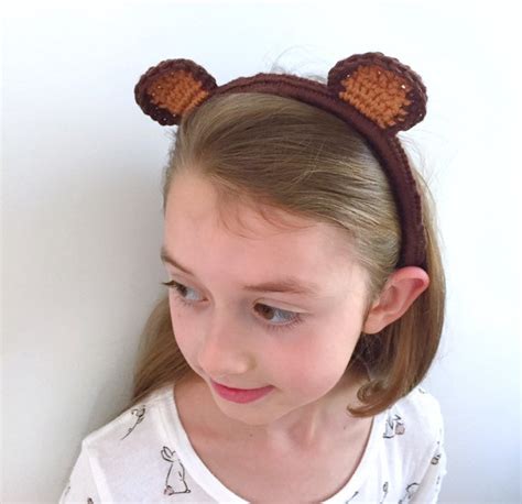 Bear Ears Headband Crochet Teddy Bear Ears Hair Band Etsy