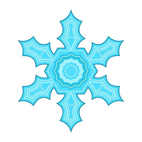 Premium Vector Snowflake Or Crystal Frozen Water In Blue Contour