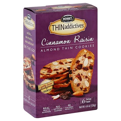 Nonnis Thinaddictives Almond Thins Cinnamon Raisin 6 44 Oz Safeway