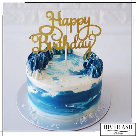 Watercolour Cake 21st Birthday Cakes Singapore River Ash Bakery