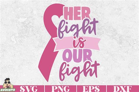her fight is our fight svg breast cancer awareness shirt