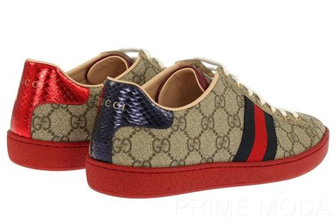 Кроссовки ace gg supreme с пчелами. NEW GUCCI ACE GG SUPREME LOW TOP SNEAKERS LOGO LACE-UP ...