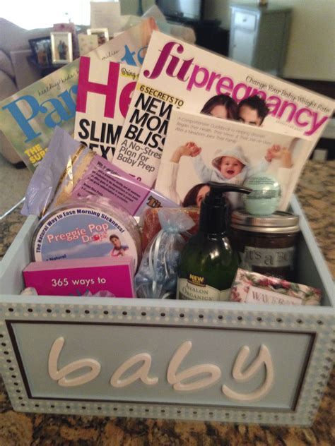 The Perfect Pregnancy T Basket Filled With Magazines Preggie Pops