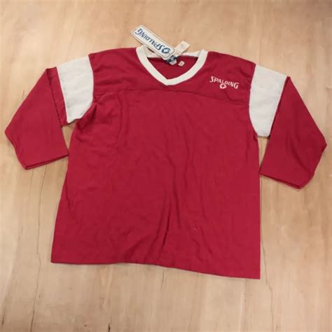 Vtg Deadstock 80s 90s Usa Made Spalding T Shirt Large Mesh 34 Ringer 2900 Picclick