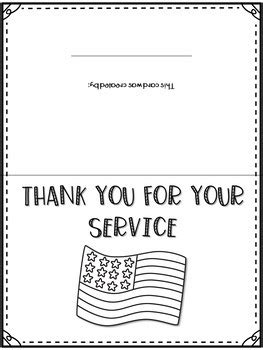 Free Printable Veterans Day Thank You Card Printable Templates