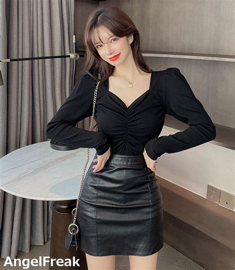 pin on leatherskirt asianmodels