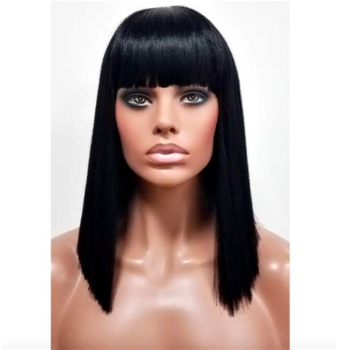 Modu Selfie Star Synthetic Straight With Bangs Bob Cleopatra Style Ss