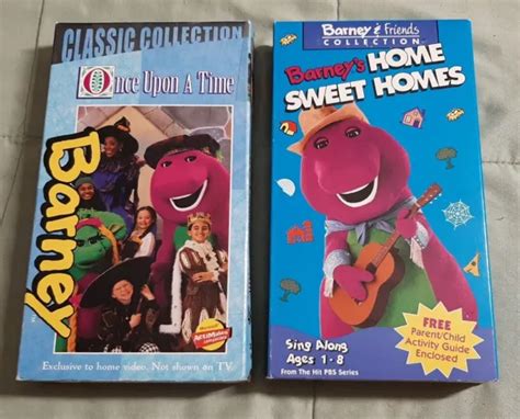 Lot Of 2 Barney Vhs Once Upon A Time 2250 Home Sweet Homes 99041 490