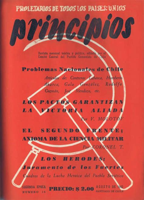 Horario del partido de chile ante perú y así está hoy la. BOLETIN ROJO: PRINCIPIOS N° 14 - AGOSTO 1942 - PARTIDO ...