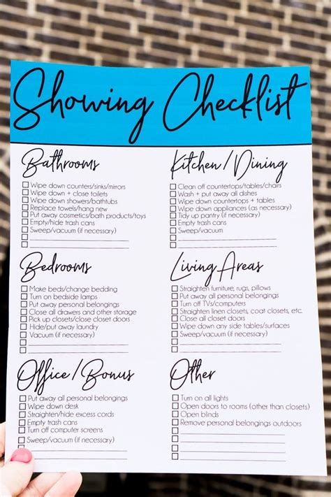13 Must Read Tips For Showing Your House Printable