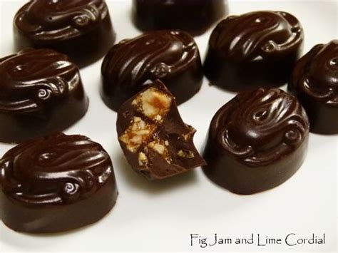 Chocolate Hazelnut Chocolates Fig Jam And Lime Cordial Hazelnut