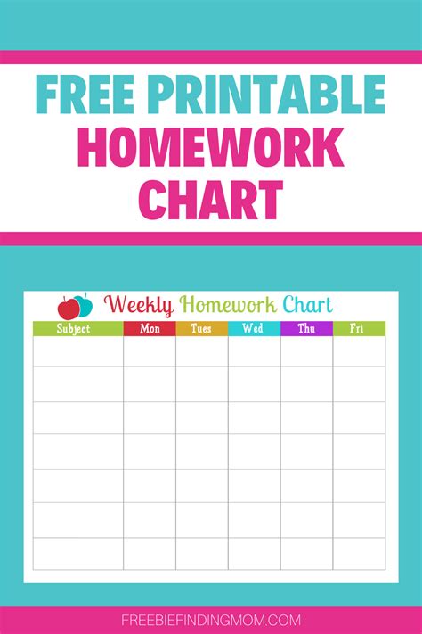 Director office of recreational sports. Free Homework Chart Printable - Freebie Finding Mom in ...